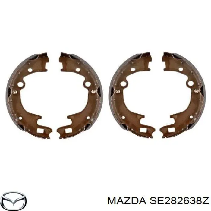 SE28-26-38Z Mazda sapatas do freio traseiras de tambor