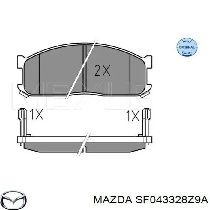 SF04-33-28Z 9A Mazda колодки тормозные передние дисковые
