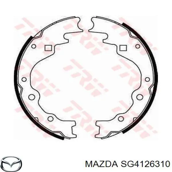 Колодки тормозные задние барабанные Mazda SG4126310