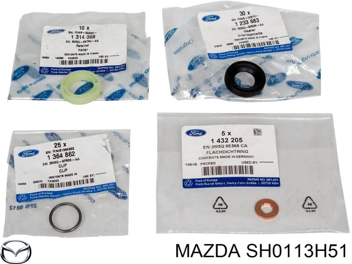 Кільце форсунки інжектора, посадочне SH0113H51 Mazda