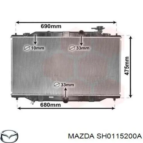 Радиатор SH0115200A Mazda