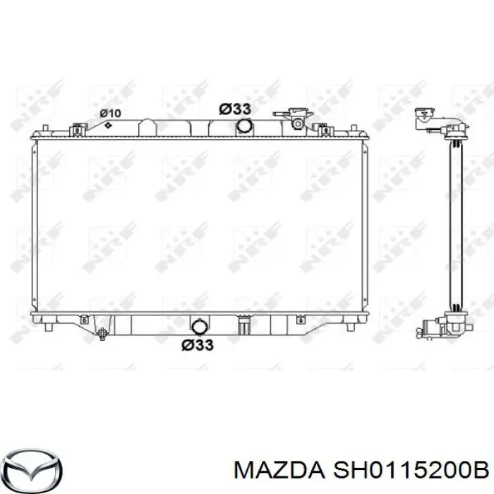 Радиатор SH0115200B Mazda