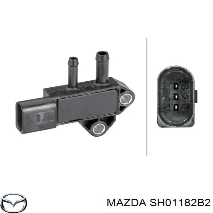 Sensor De Presion De Escape SH01182B2 Mazda