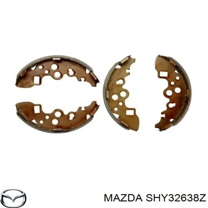 Задние барабанные колодки SHY32638Z Mazda