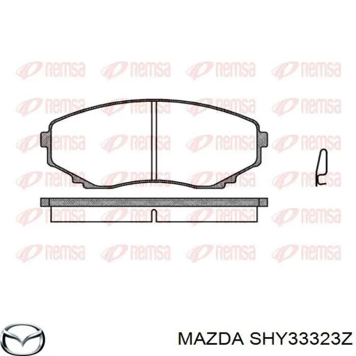 Передние тормозные колодки SHY33323Z Mazda