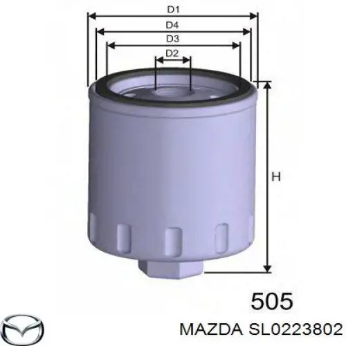SL0223802 Mazda Масляный фильтр двигателя
