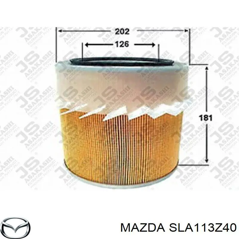 SLA113Z40 Mazda воздушный фильтр
