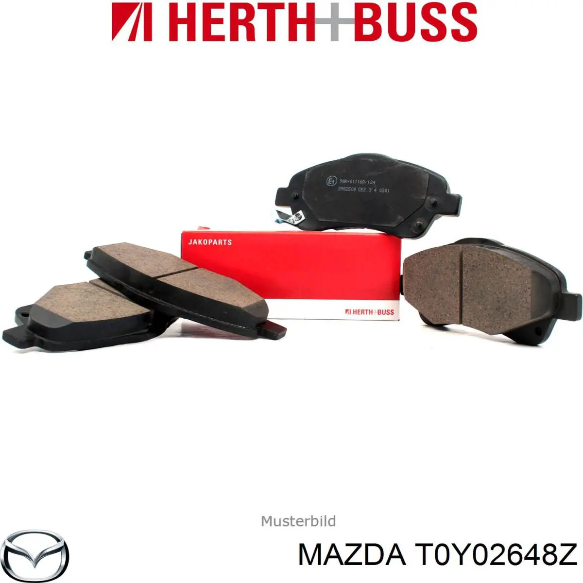 T0Y02648Z Mazda колодки тормозные задние дисковые