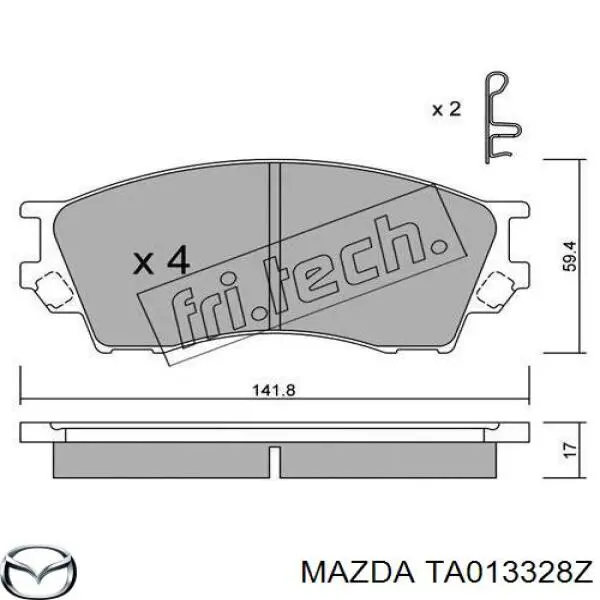 Передние тормозные колодки TA013328Z Mazda