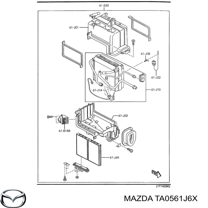 Фильтр салона TA0561J6X Mazda