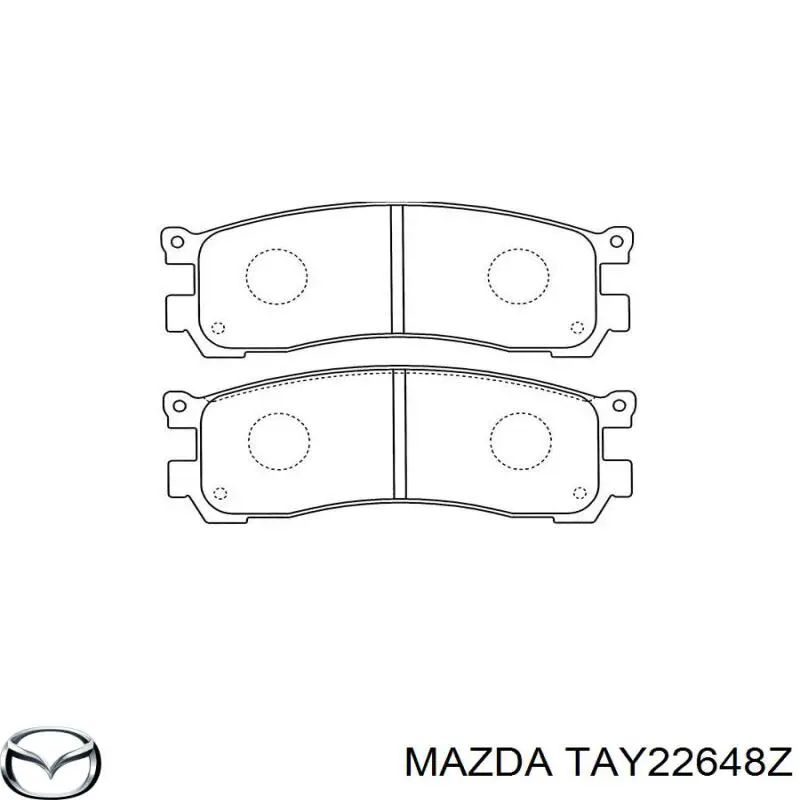 TAY22648Z Mazda колодки тормозные задние дисковые