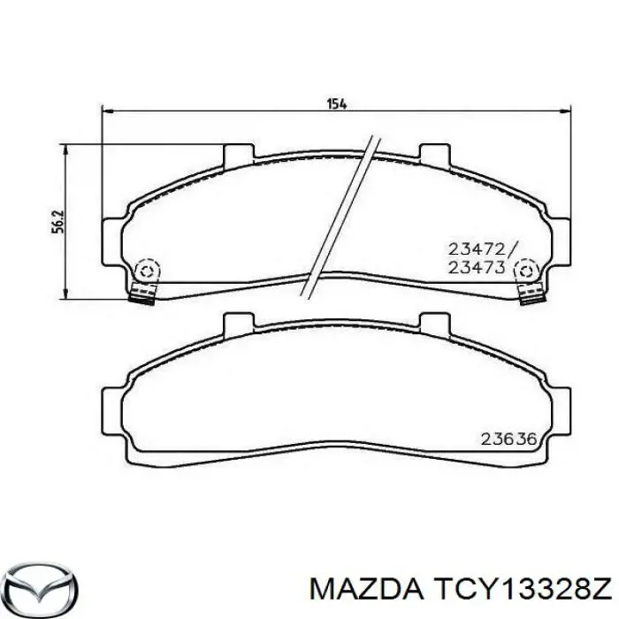 Передние тормозные колодки TCY13328Z Mazda