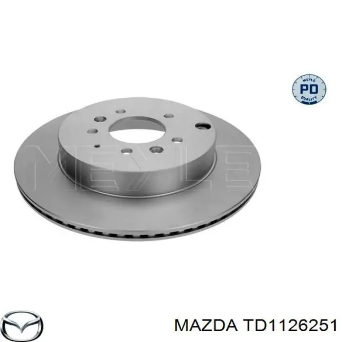 Диск тормозной задний Mazda TD1126251