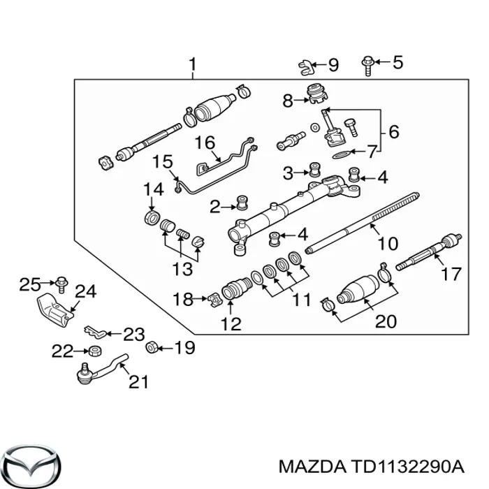 Рулевой наконечник TD1132290 Mazda