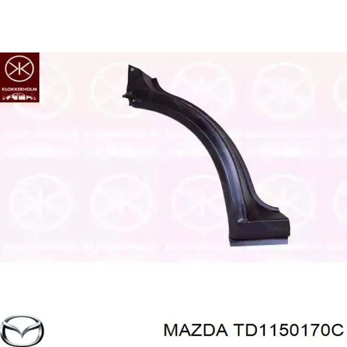 Кронштейн переднего номерного знака Mazda TD1150170C цена, от 21.31 USD
