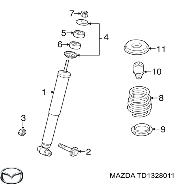 Mola traseira para Mazda CX-9 (TB)