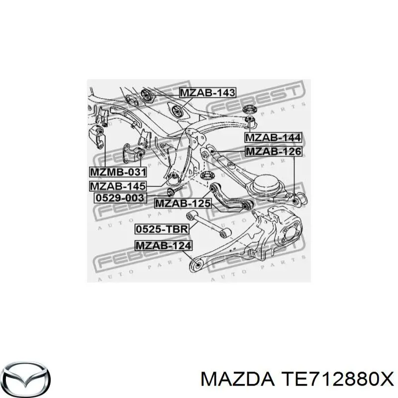 Балка задней подвески (подрамник) TE712880X Mazda