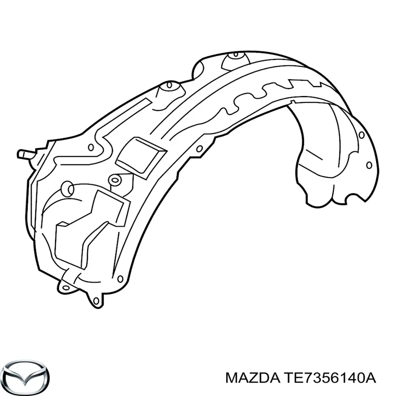 TE7356140A Mazda подкрылок крыла переднего левый