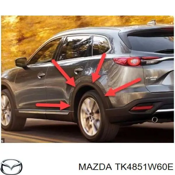 TK4851W60G Mazda Расширитель (накладка) арки заднего крыла левый