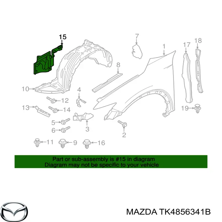 TK4856341B Mazda защита двигателя правая