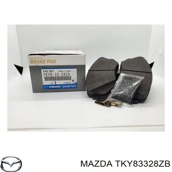 TKY83328ZB Mazda колодки тормозные передние дисковые