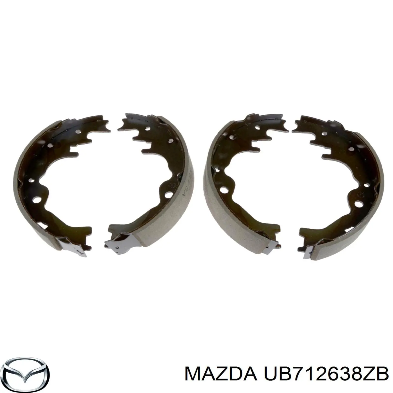 Задние барабанные колодки UB712638ZB Mazda