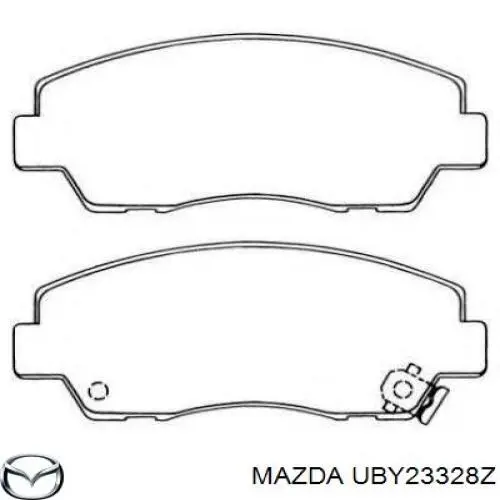 Передние тормозные колодки UBY23328Z Mazda