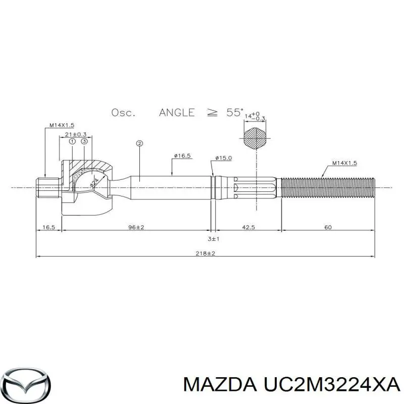 Barra de acoplamiento UC2M3224XA Mazda