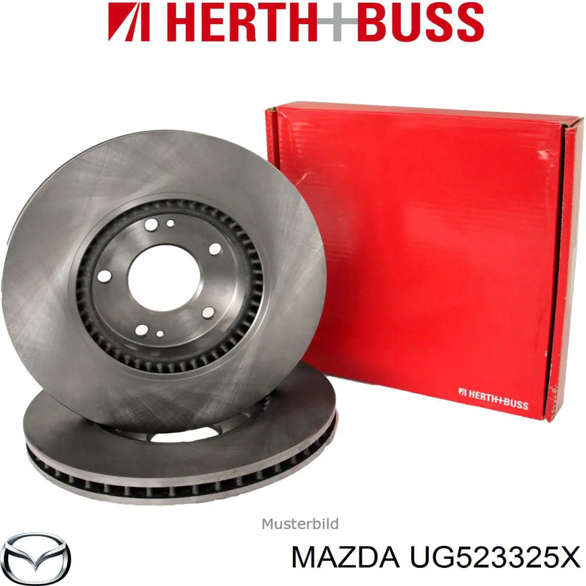 Передние тормозные диски UG523325X Mazda