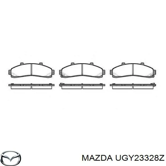 UGY23328Z Mazda колодки тормозные передние дисковые