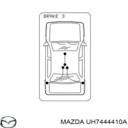 UH7444410A Mazda cabo do freio de estacionamento traseiro direito