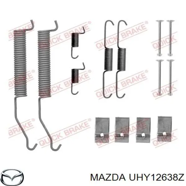 Zapatas de frenos de tambor traseras UHY12638Z Mazda