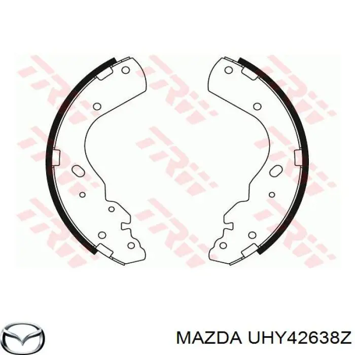 Задние барабанные колодки UHY42638Z Mazda