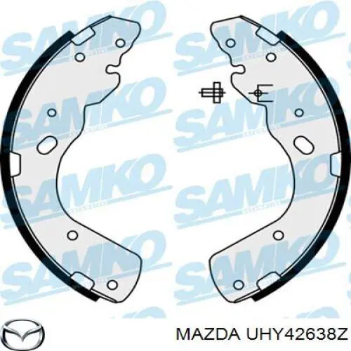 UHY42638Z Mazda Барабанные тормозные колодки