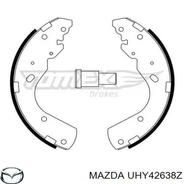 Купить UHY42638Z Mazda Задние барабанные тормозные колодки