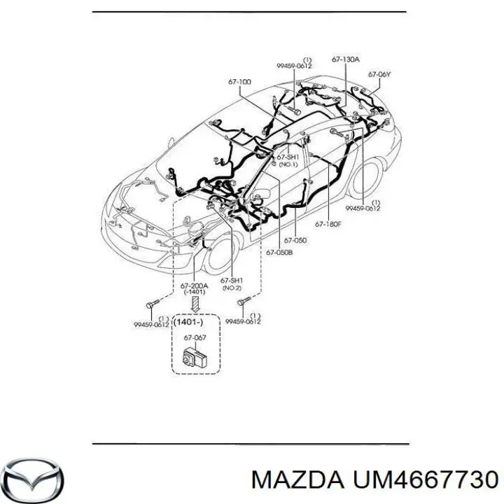 Реле вентилятора Mazda UM4667730