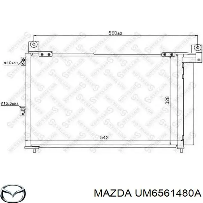 Радиатор кондиционера UM6561480A Mazda