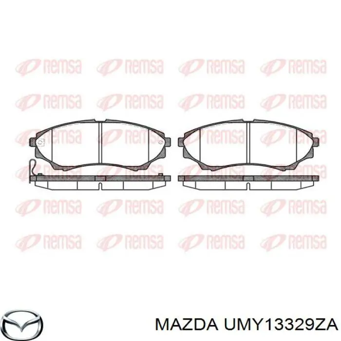 Комплект пружинок крепления дисковых колодок передних Mazda UMY13329ZA