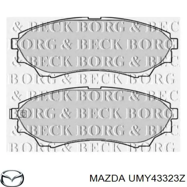 Купить UMY43323Z Mazda Колодки тормозные