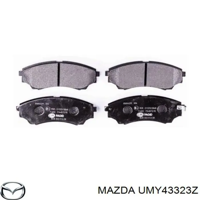 Передние тормозные колодки UMY43323Z Mazda