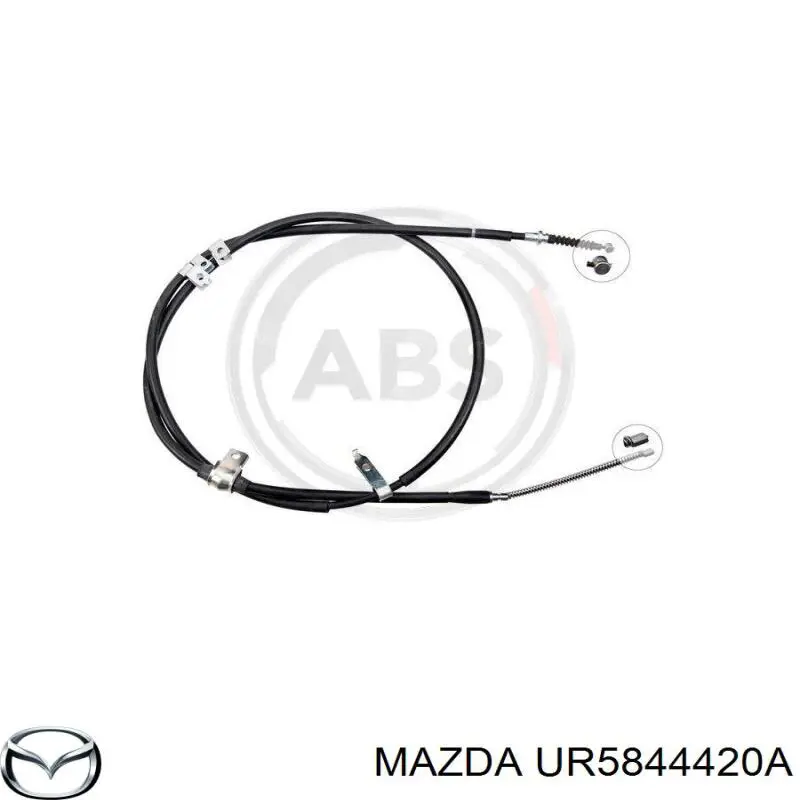 Cable de freno de mano trasero izquierdo UR5844420A Mazda