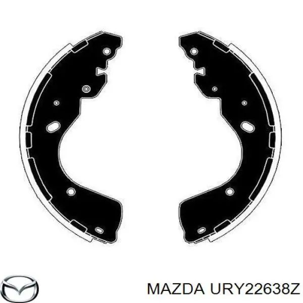 Колодки тормозные задние барабанные Mazda URY22638Z