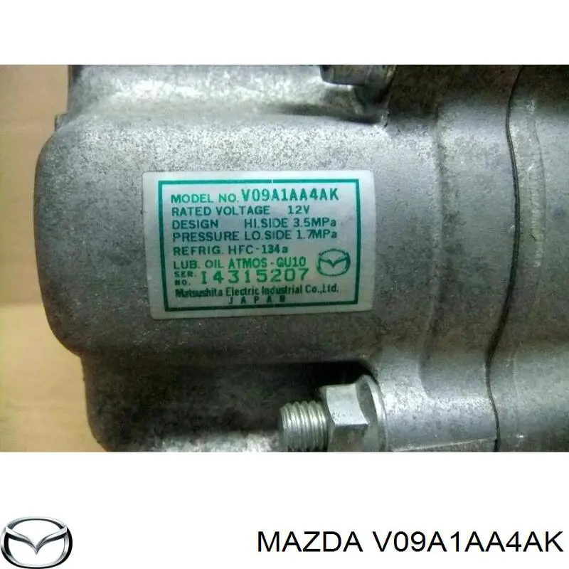 V09A1AA4AK Mazda compressor de aparelho de ar condicionado