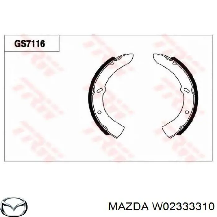 Купить 0W02333312 Hyundai/Kia Задние барабанные тормозные колодки