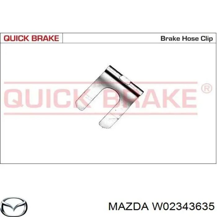 Скоба крепления тормозного шланга Mazda W02343635 цена, от 1.47 USD