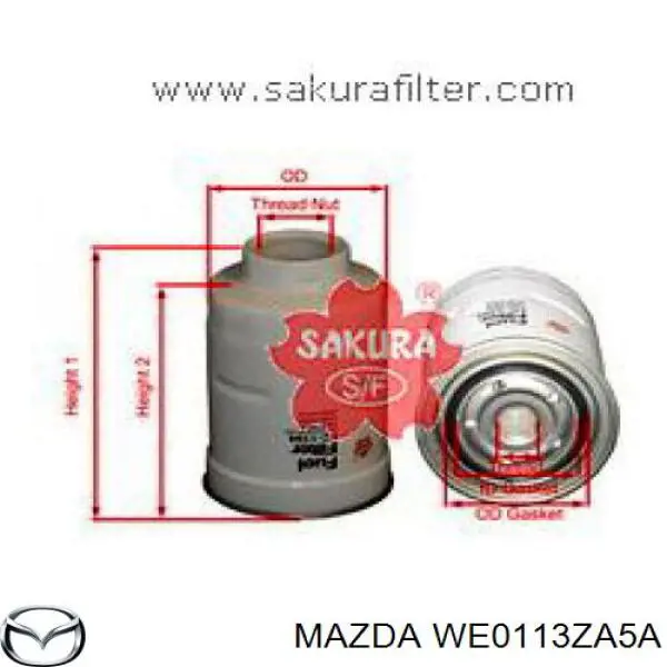 Топливный фильтр WE0113ZA5A Mazda