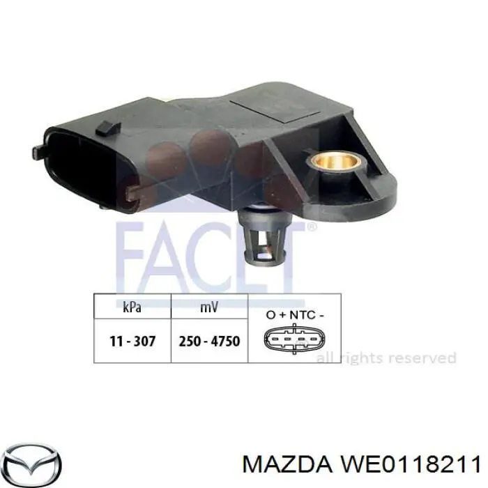 WE0118211 Mazda датчик давления наддува