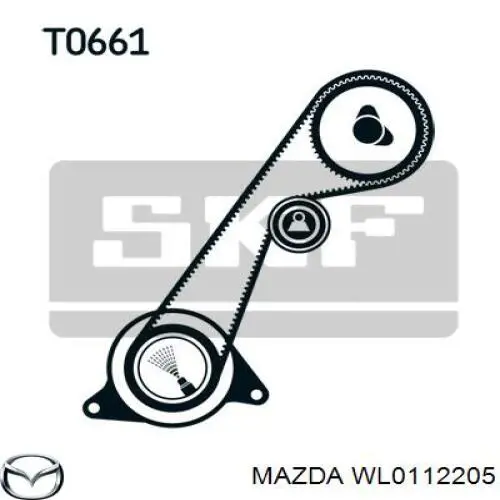 Зубчатый ремень Mazda WL0112205 цена, от 28.83 USD