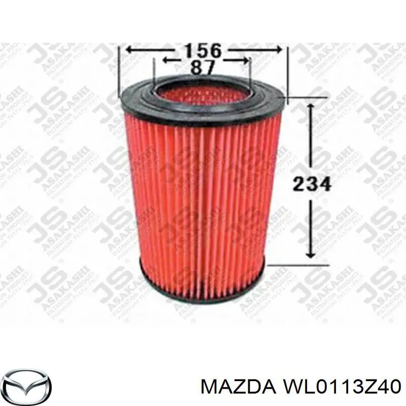 Воздушный фильтр WL0113Z40 Mazda