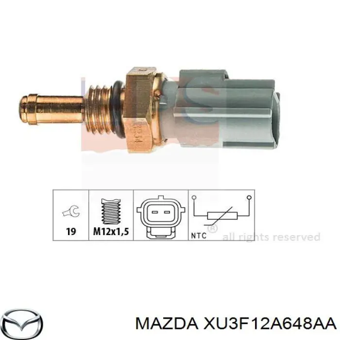 Купить XU3F12A648AA Mazda Термодатчик охлаждающей жидкости